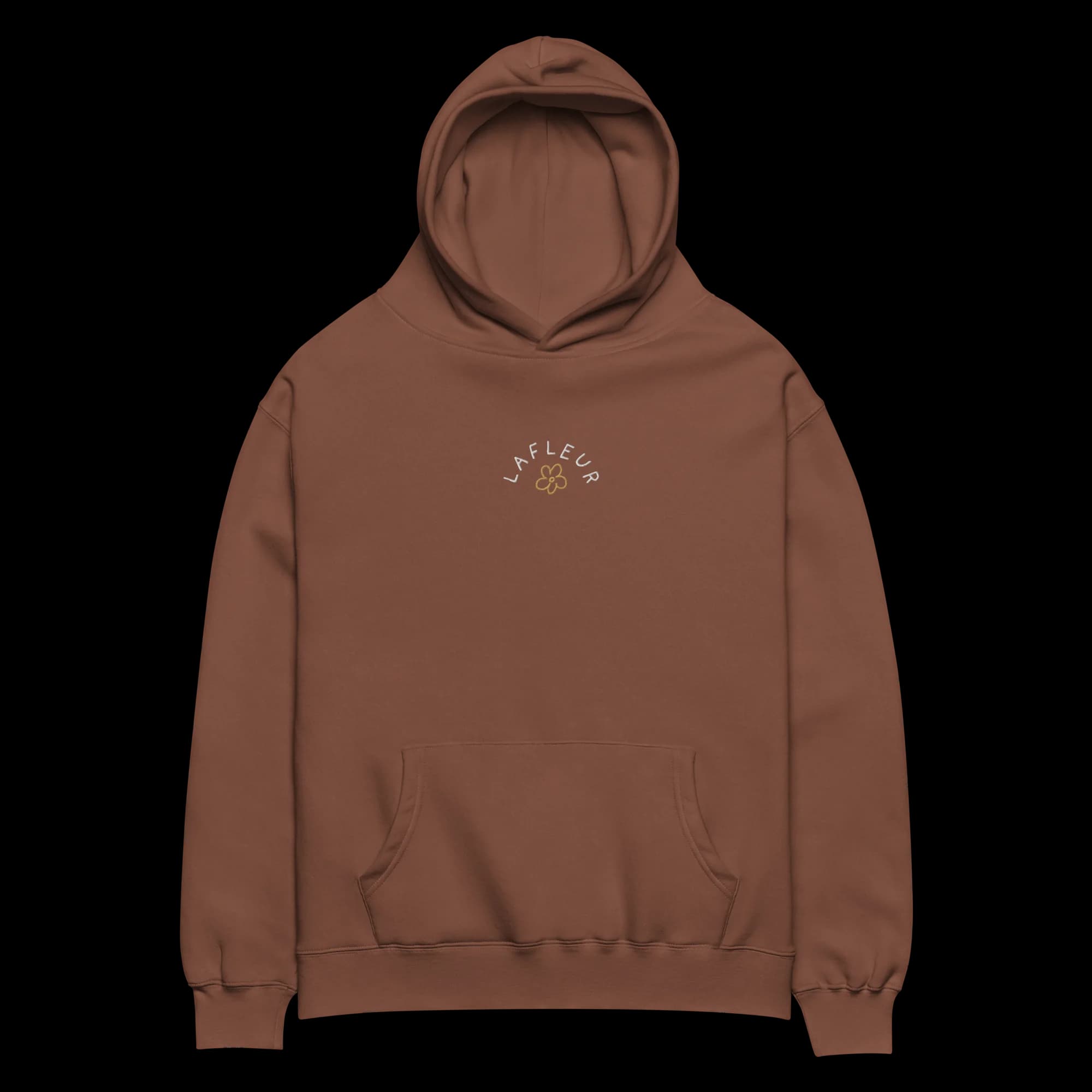 Vestigio Embroidered Chestnut Hoodie