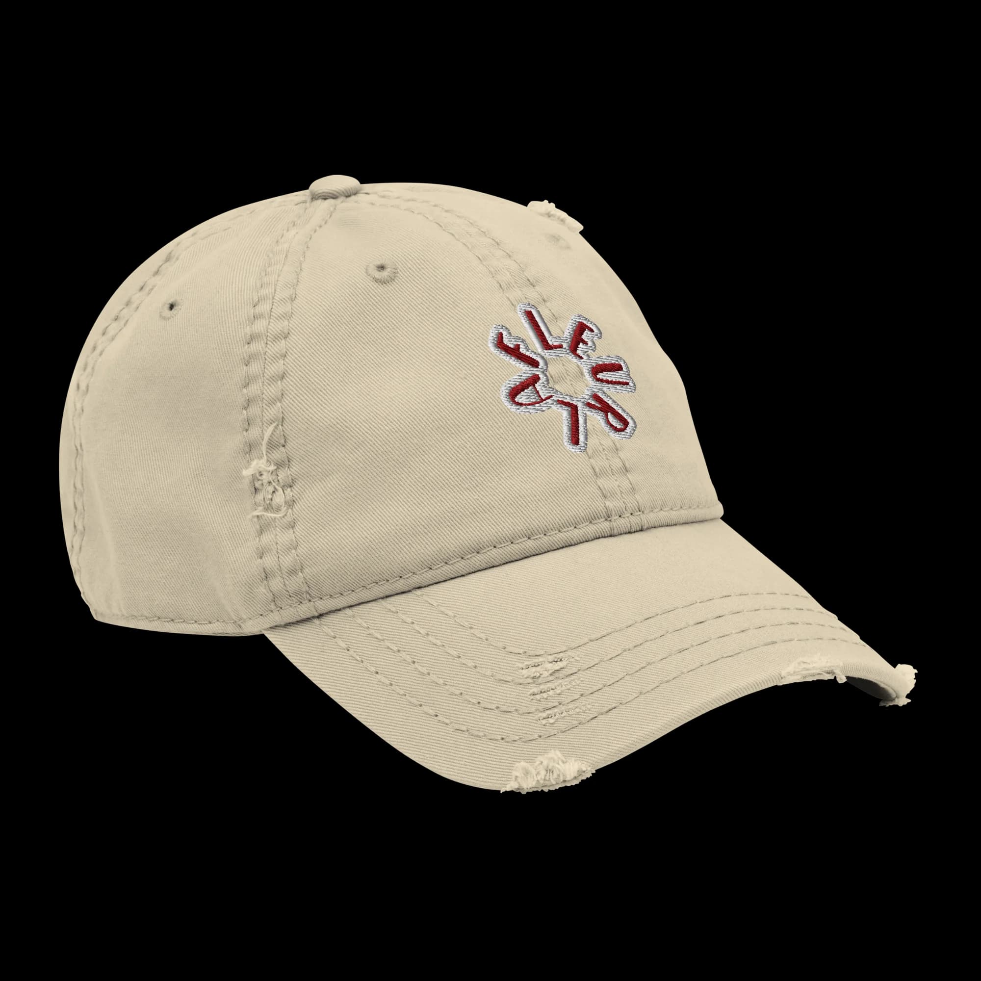 LaFleur Vintage Distressed Cap – Beige 2