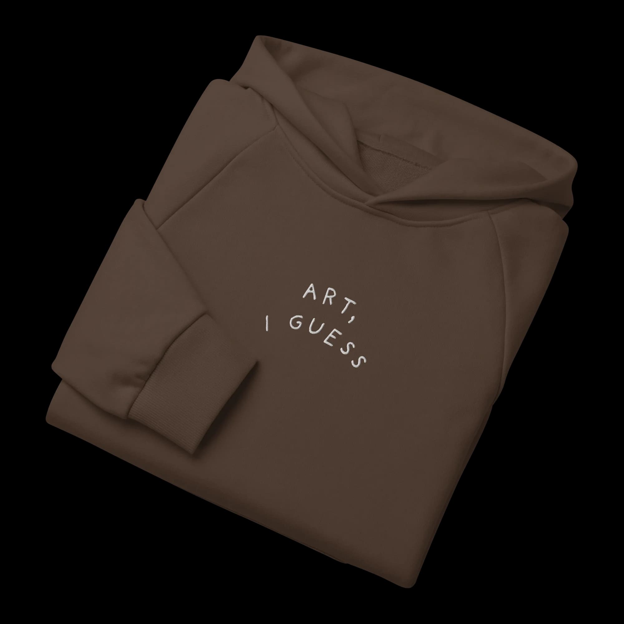 Chestnut Art, I Guess heavyweight hoodie, full front view