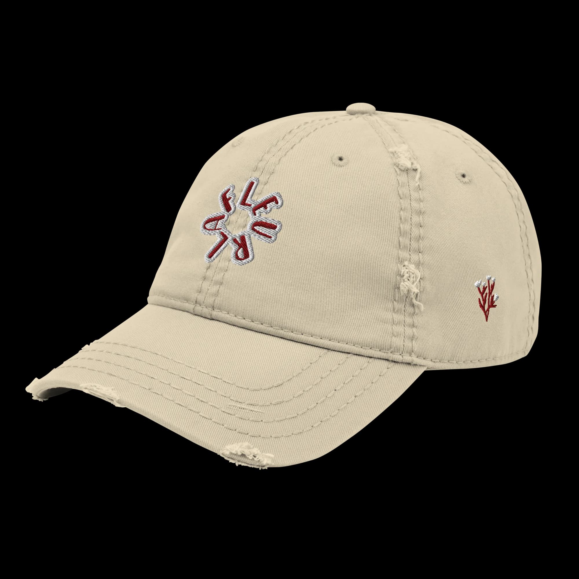 LaFleur Vintage Distressed Cap – Beige 3